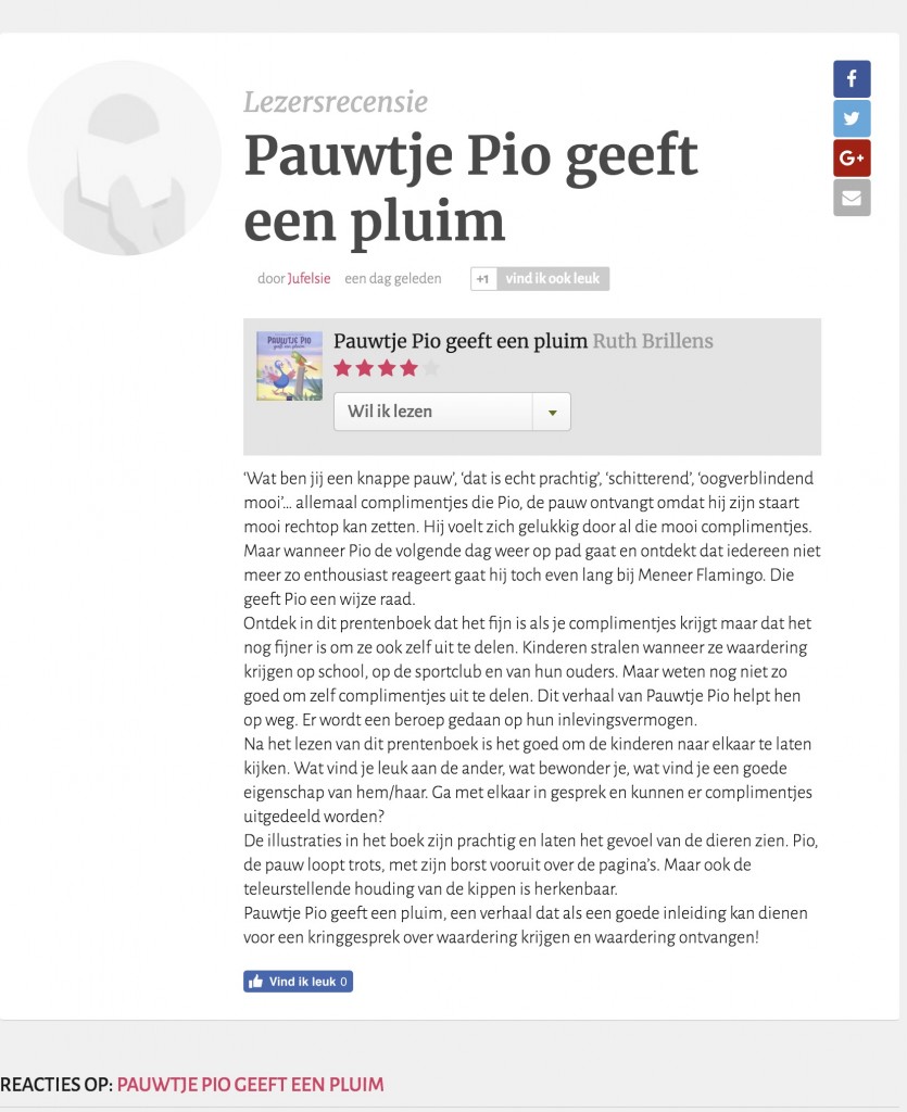 recensie pauwtje Pio